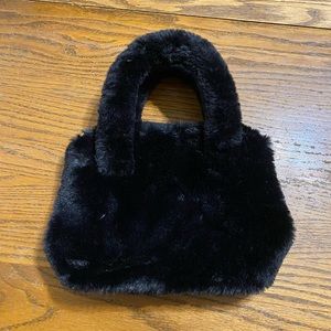A New Day Black Faux Fur Purse